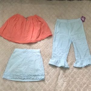 Girls Size 6 skirt and Capri Set!